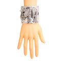 Burnished Silver Engraved Elephant Cuff
