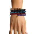 Coiled Multicolor Pearl Glass Bead Wrap Bracelet