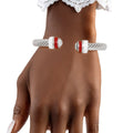 DST Thick Cable Classic Silver Bangle Bracelet