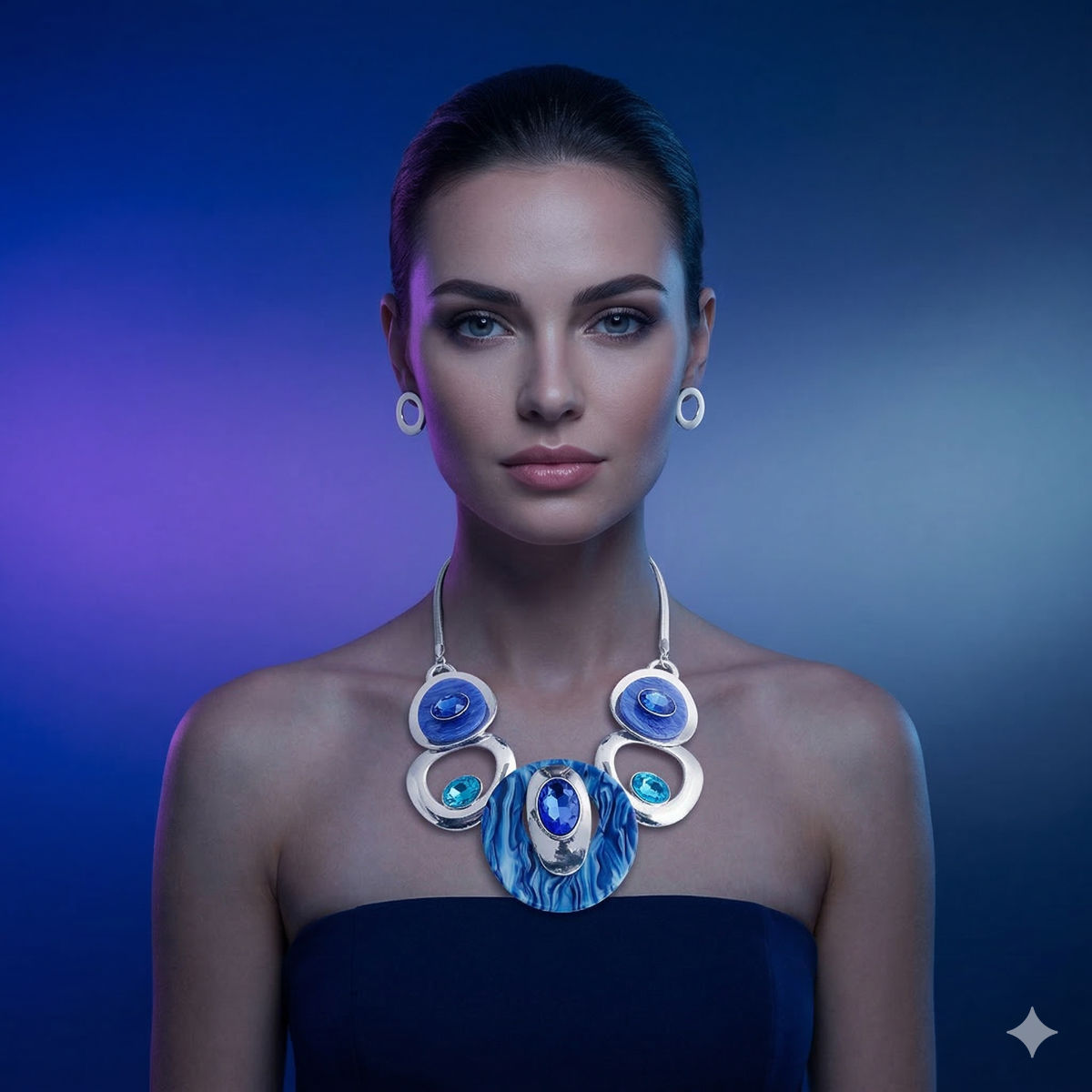 Blue Swirl Circular Set