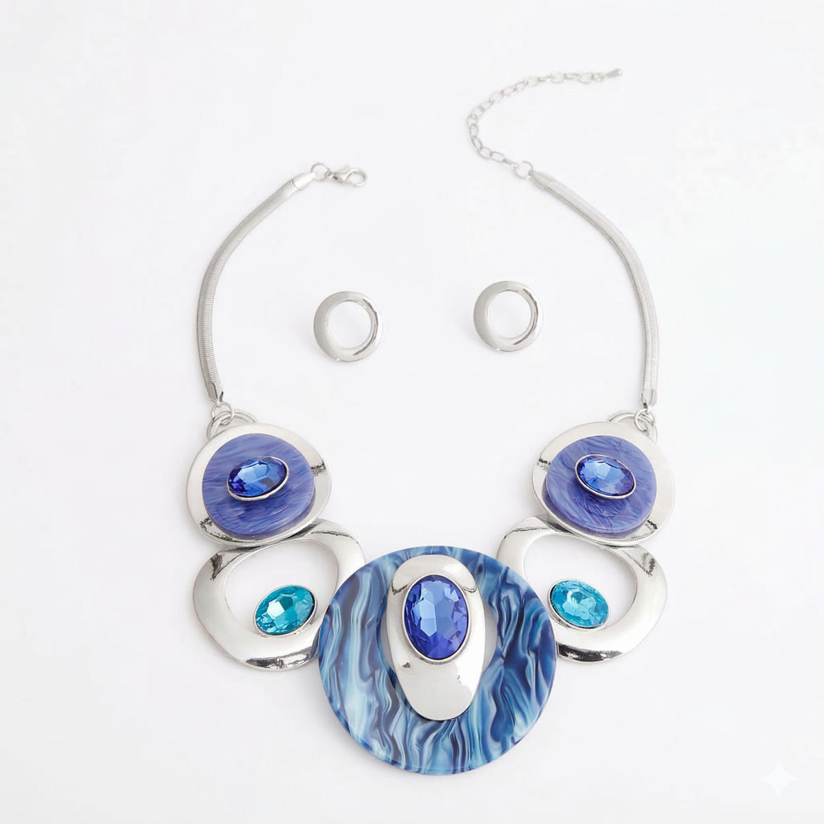 Blue Swirl Circular Set
