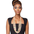 AKA Long Pink Green Toggle Necklace