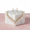 Collar Dramatic Gold Oval Aurbo Crystal Necklace