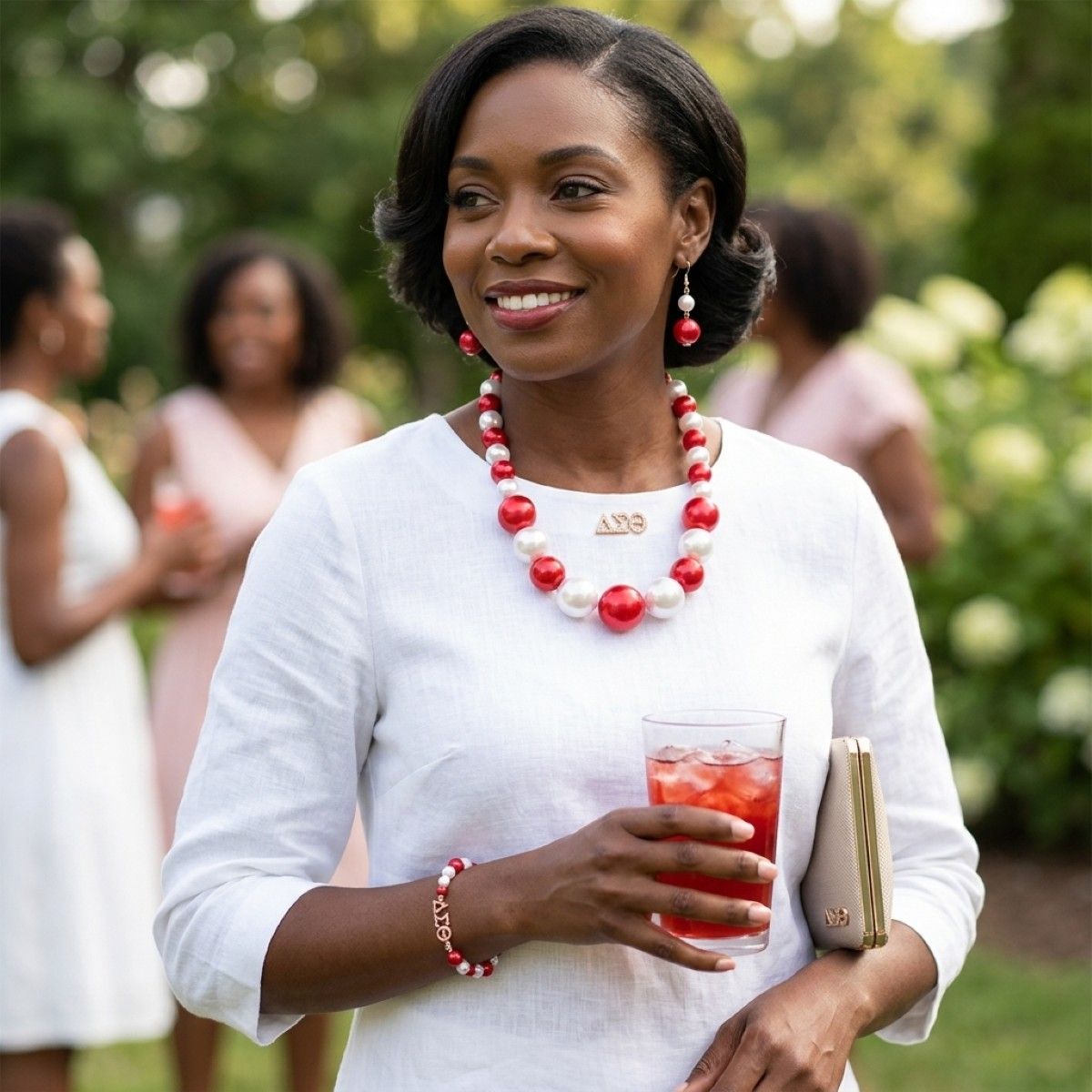 Red and White Jumbo Bubble Gum Pearls