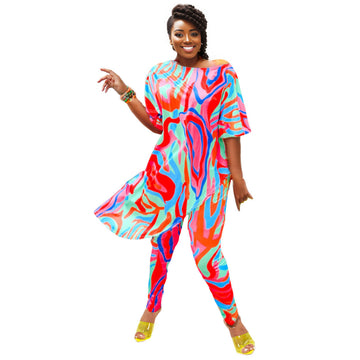 5XL Rainbow Asymmetric Set