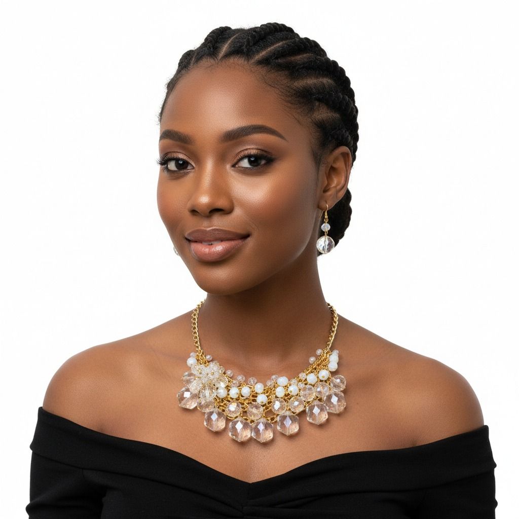 Clustered Bead Necklace Set