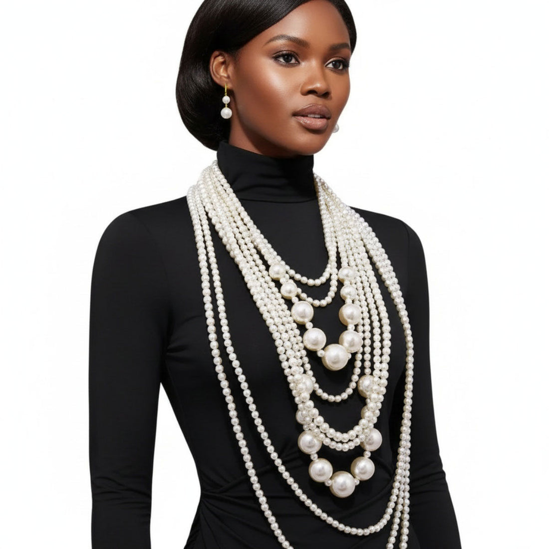 Luxe Layers: Golden Bliss, 10 Strands Necklace Set