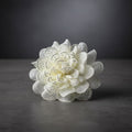 Yellow Camellia Flower Sparkle Brooch Hair Clip