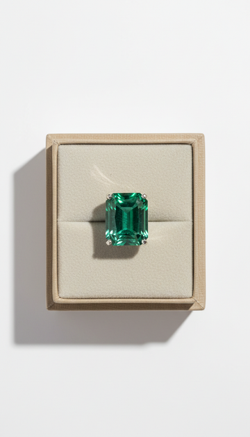 Emerald-Cut Gemstone Earrings in Gold