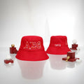 DST Sorority Red Mesh Embroidered Bucket Hat