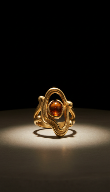 24K Gold Sculptural Ring