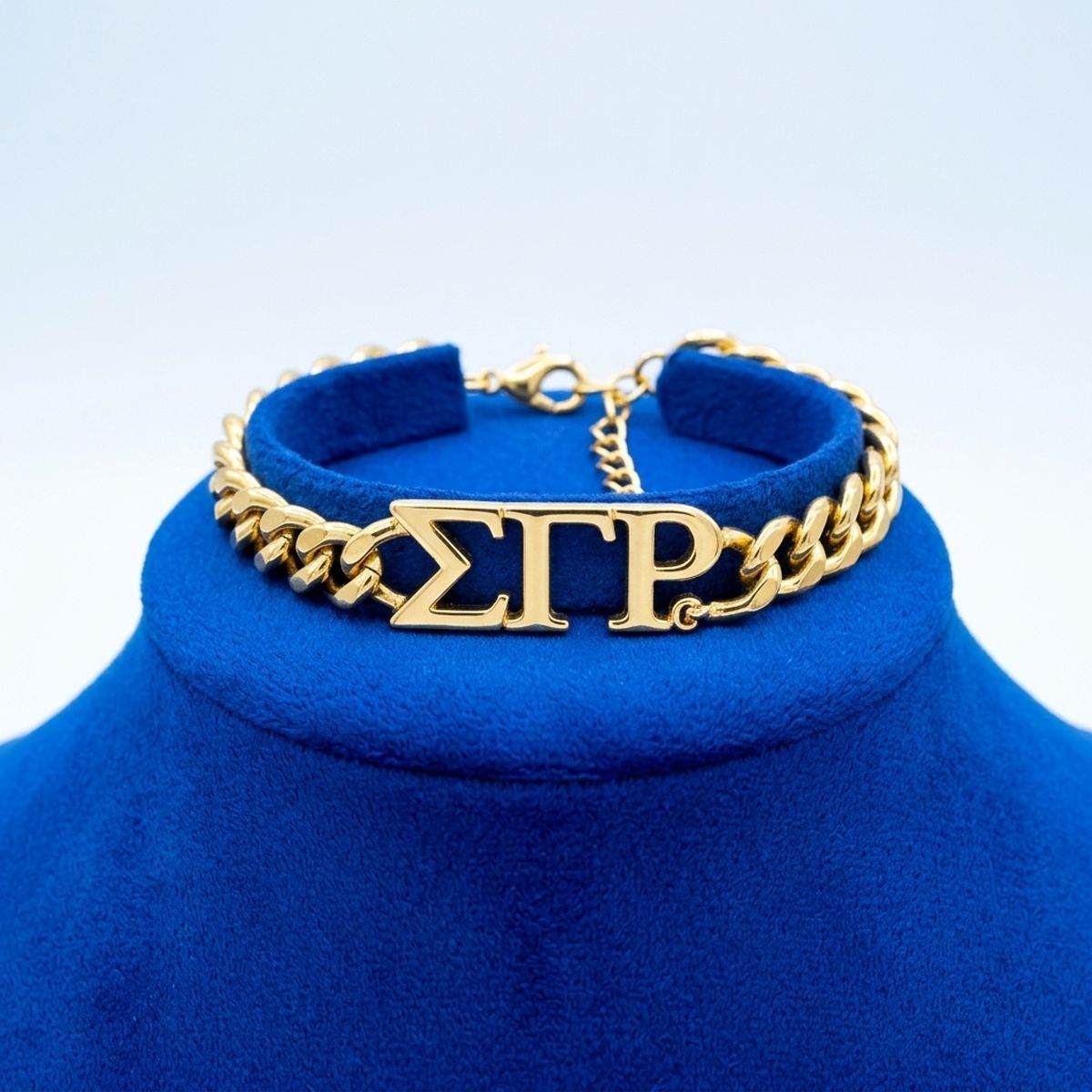 SGRHO Sorority Gold Chain Greek Letter Bracelet