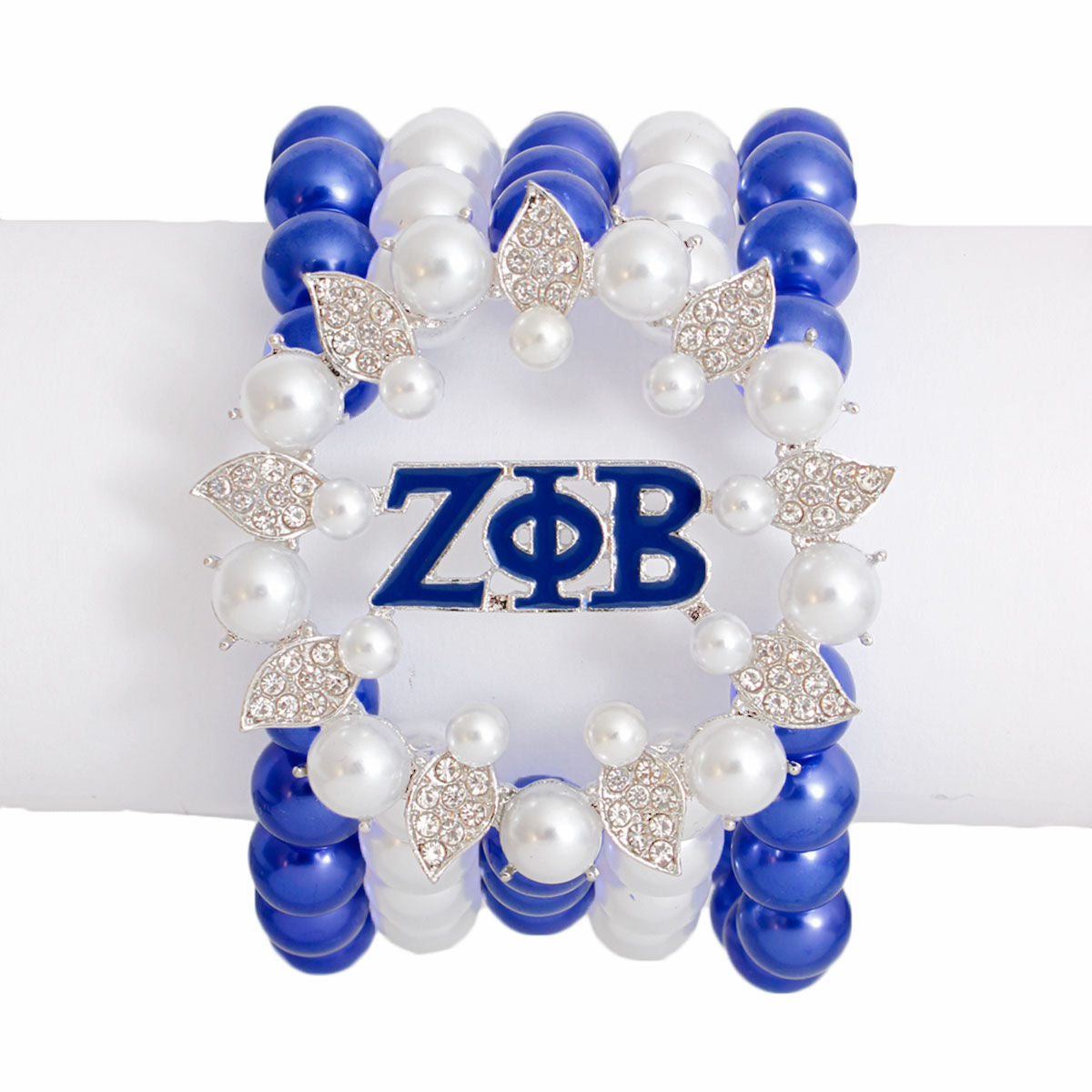 Discontinued: Bracelet Blue White Pearl ZPB 5 Strand for Women