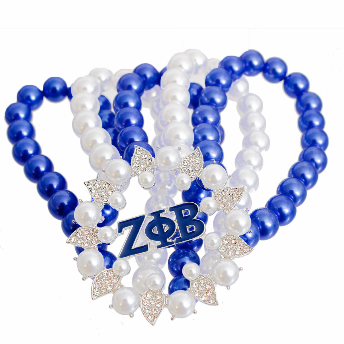 Discontinued: Bracelet Blue White Pearl ZPB 5 Strand for Women