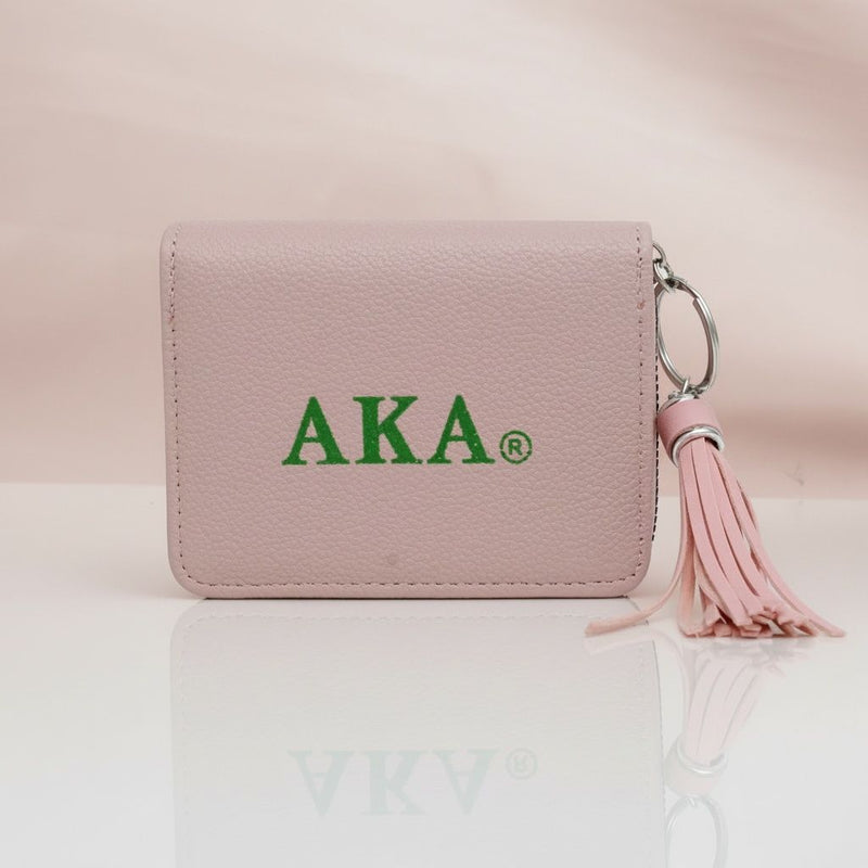 AKA Pink Tassel Keychain Zipper Wallet Updated