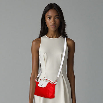 DST Sorority Red Nylon Mini Pouch Handle Strap