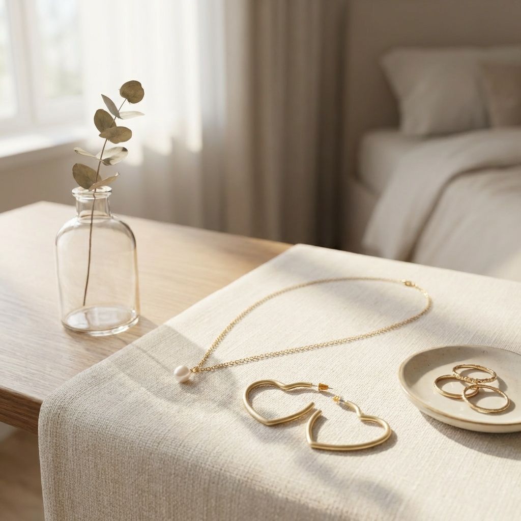 Open Hoop Classic Matte Gold Heart Earrings