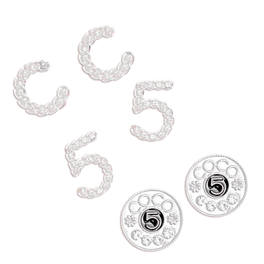 3 Pcs Designer COCO Stud Sets - Couturier Glam