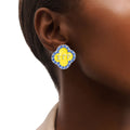 Blue Gold Sorority Studs SGRHO