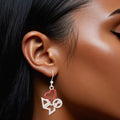 DST Greek Heartfelt Pride Bling Fish Hook Earrings
