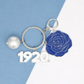 ZPB Sorority Flower 1920 Keychain and Bag Clip