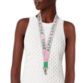 AKA Pink Canvas Lanyard ID Badge Clip Women