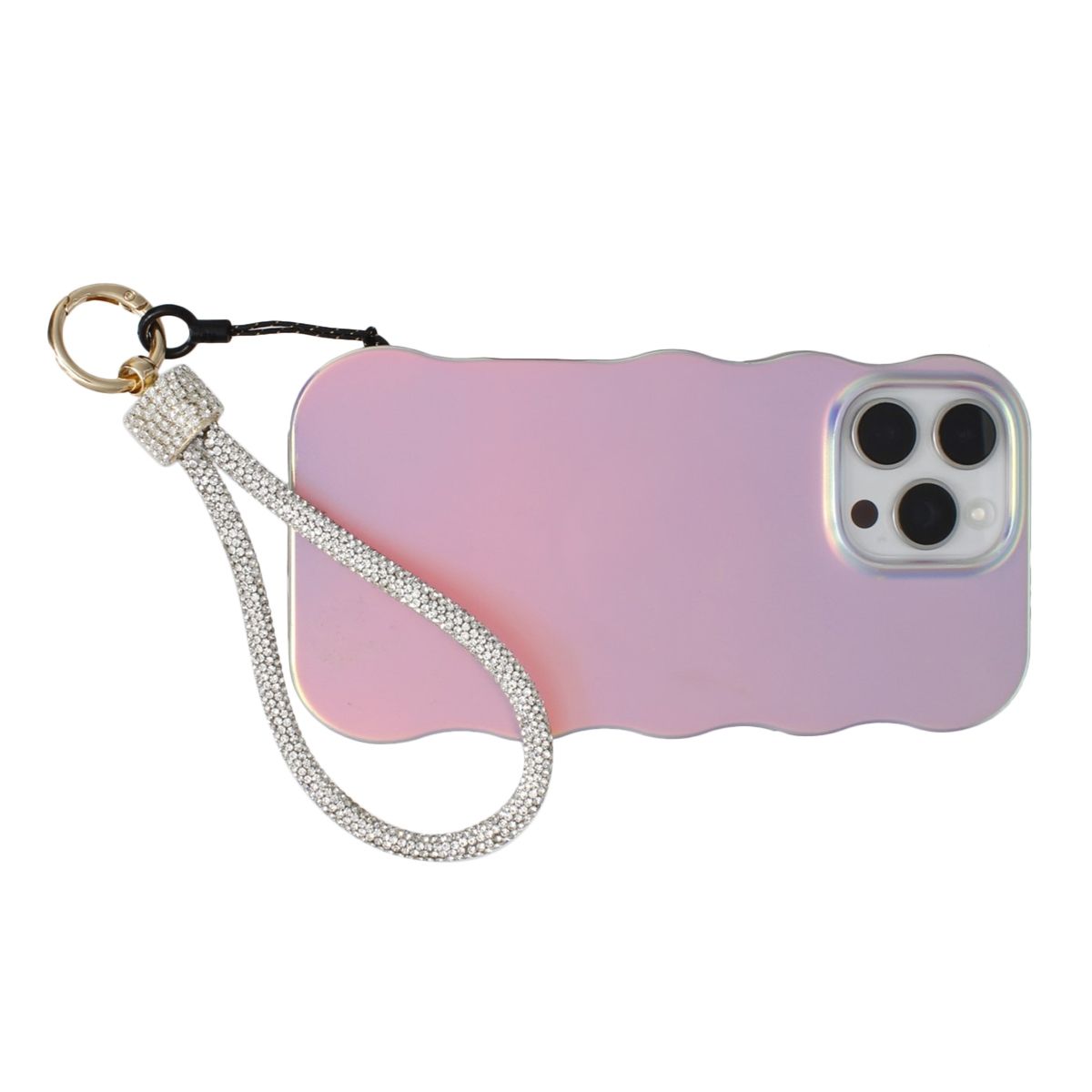 Rhinestone Phone Wrist Strap Clear Bling Accessory