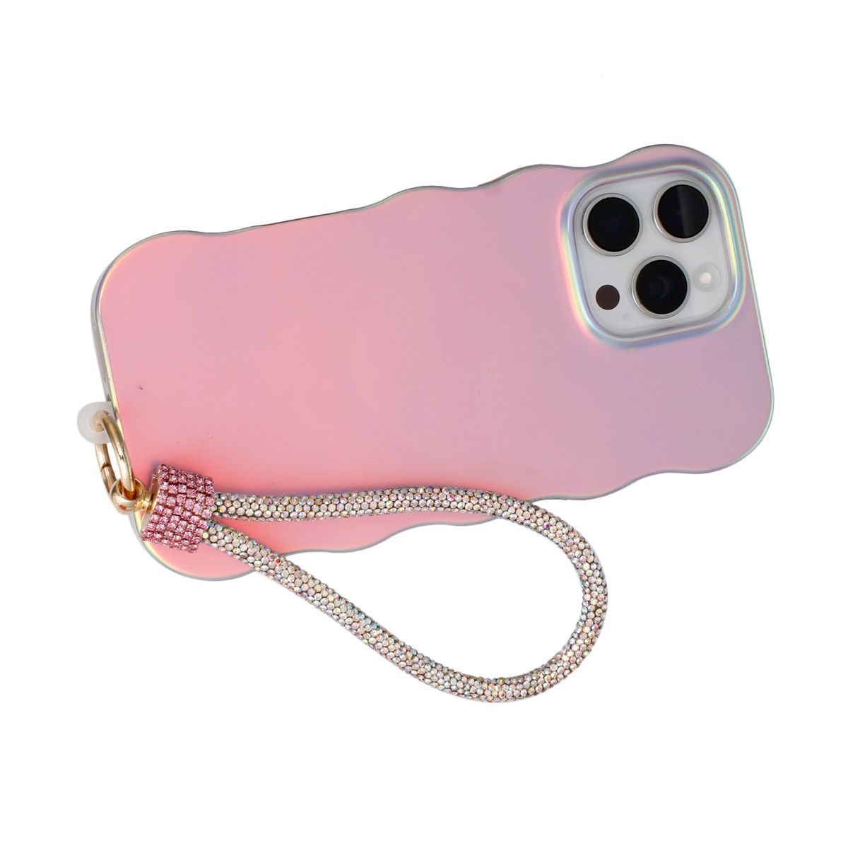 Rhinestone Phone Wrist Strap Pink Bling Accessory