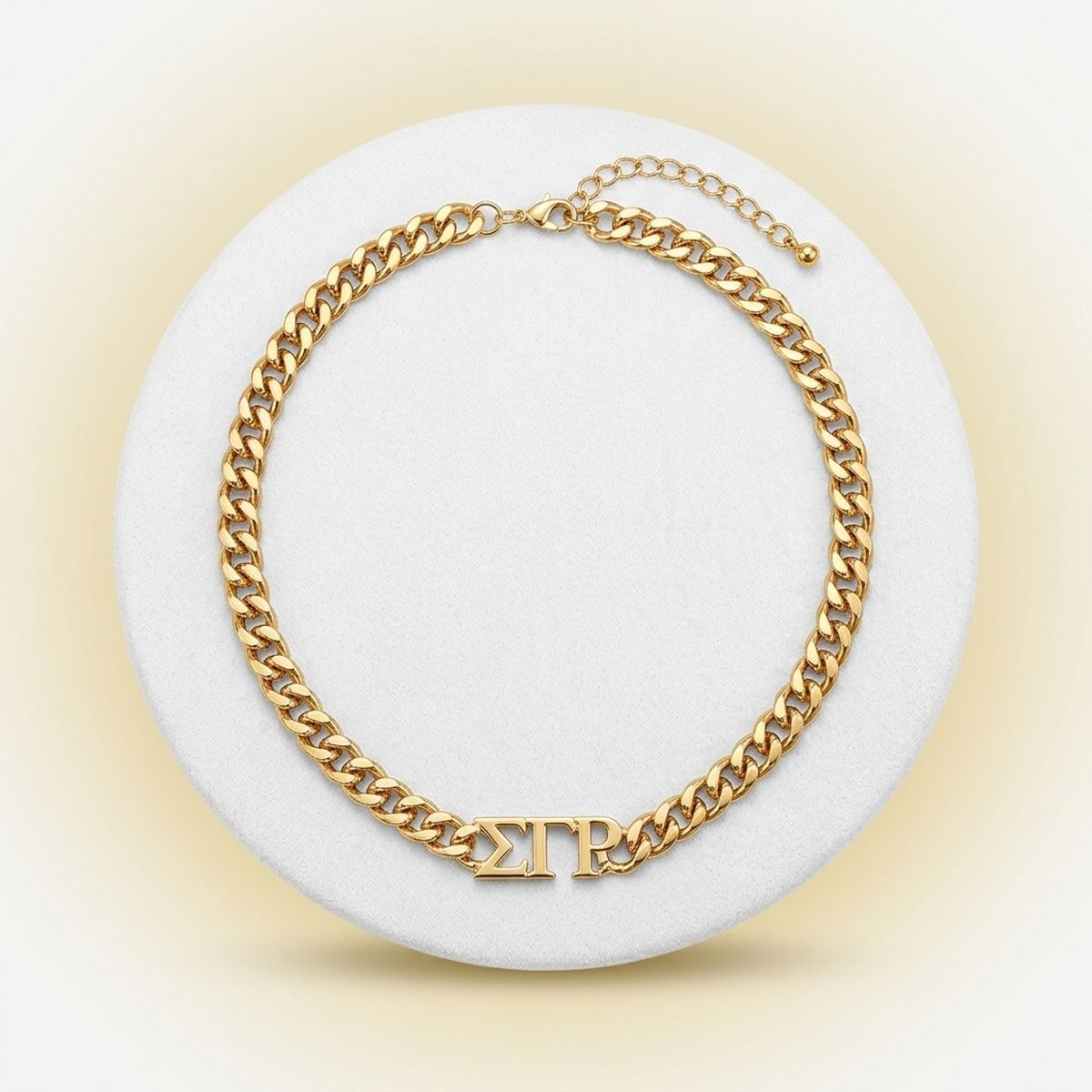 SGRHO Sorority Gold Chain Greek Letter Necklace