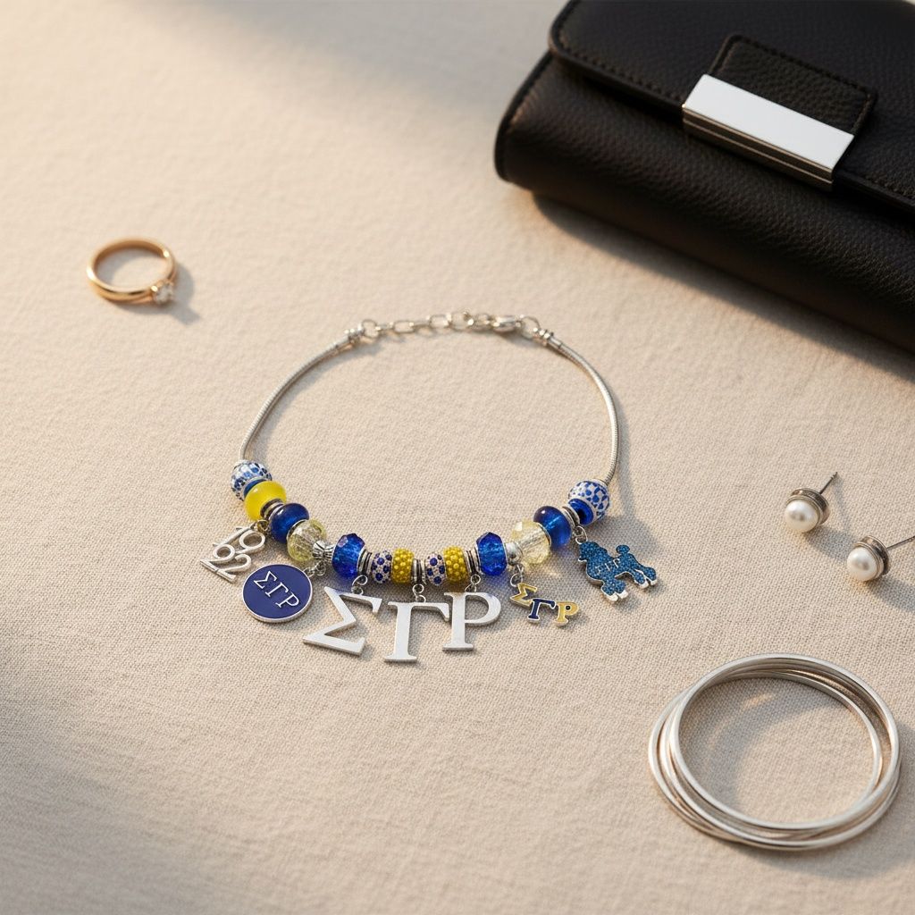 SGRHO Snake Chain Luxe Bead and Charm Necklace