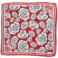 DST Red and White Rose Square Sorority Scarf