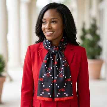 DST Long Black Lightweight Scarf