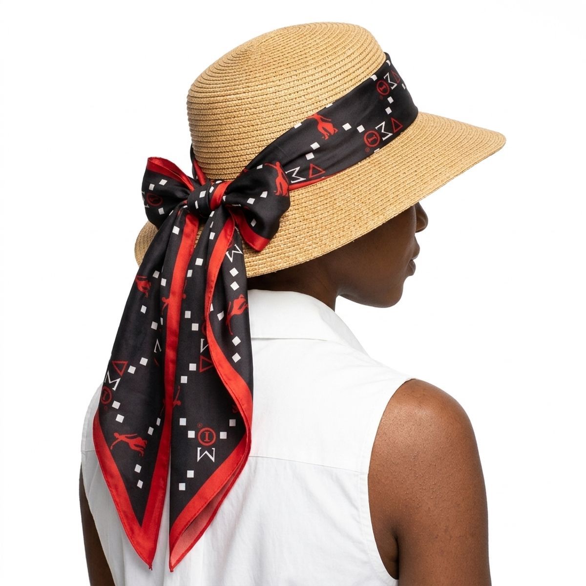 DST Long Black Lightweight Scarf