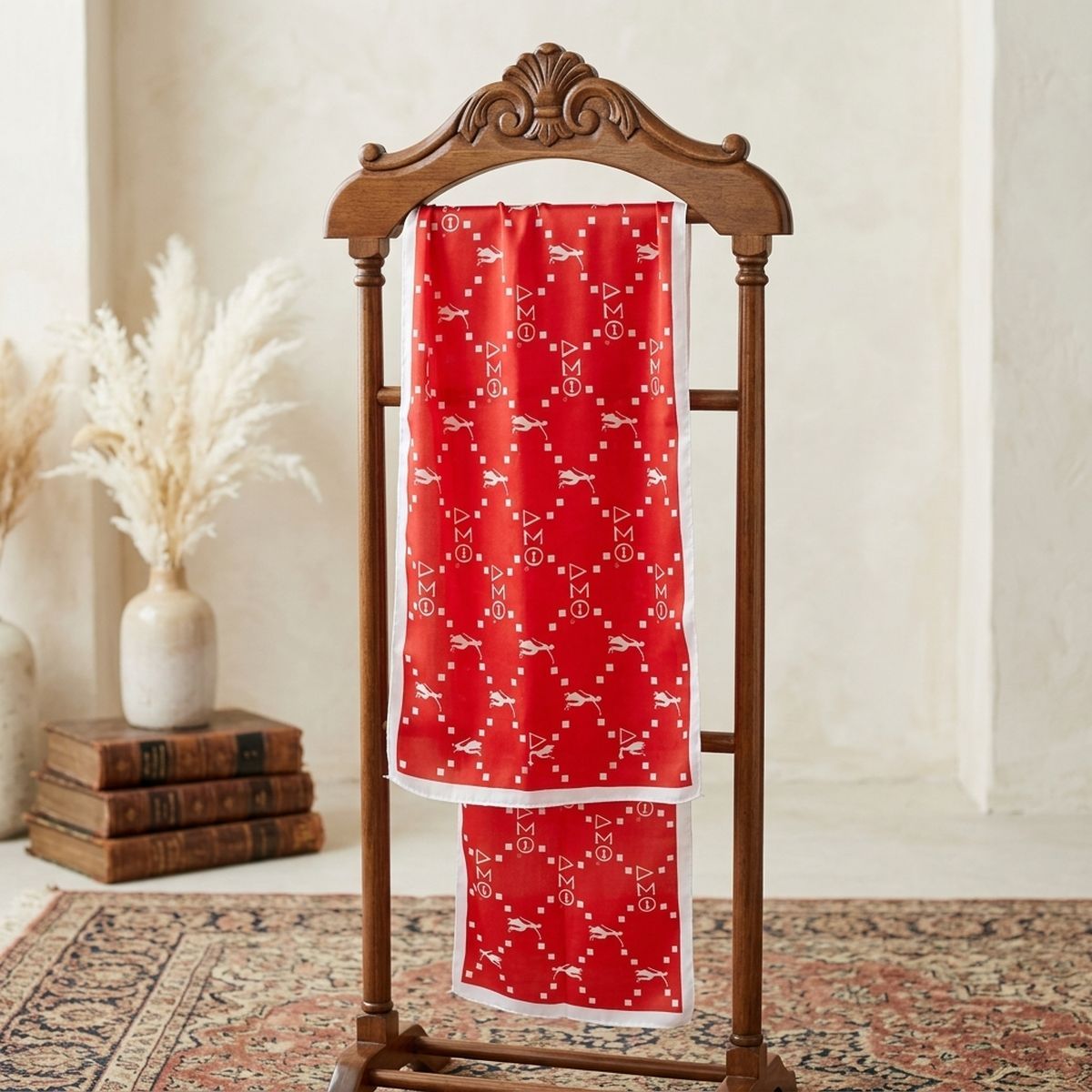 DST Long Red Lightweight Scarf