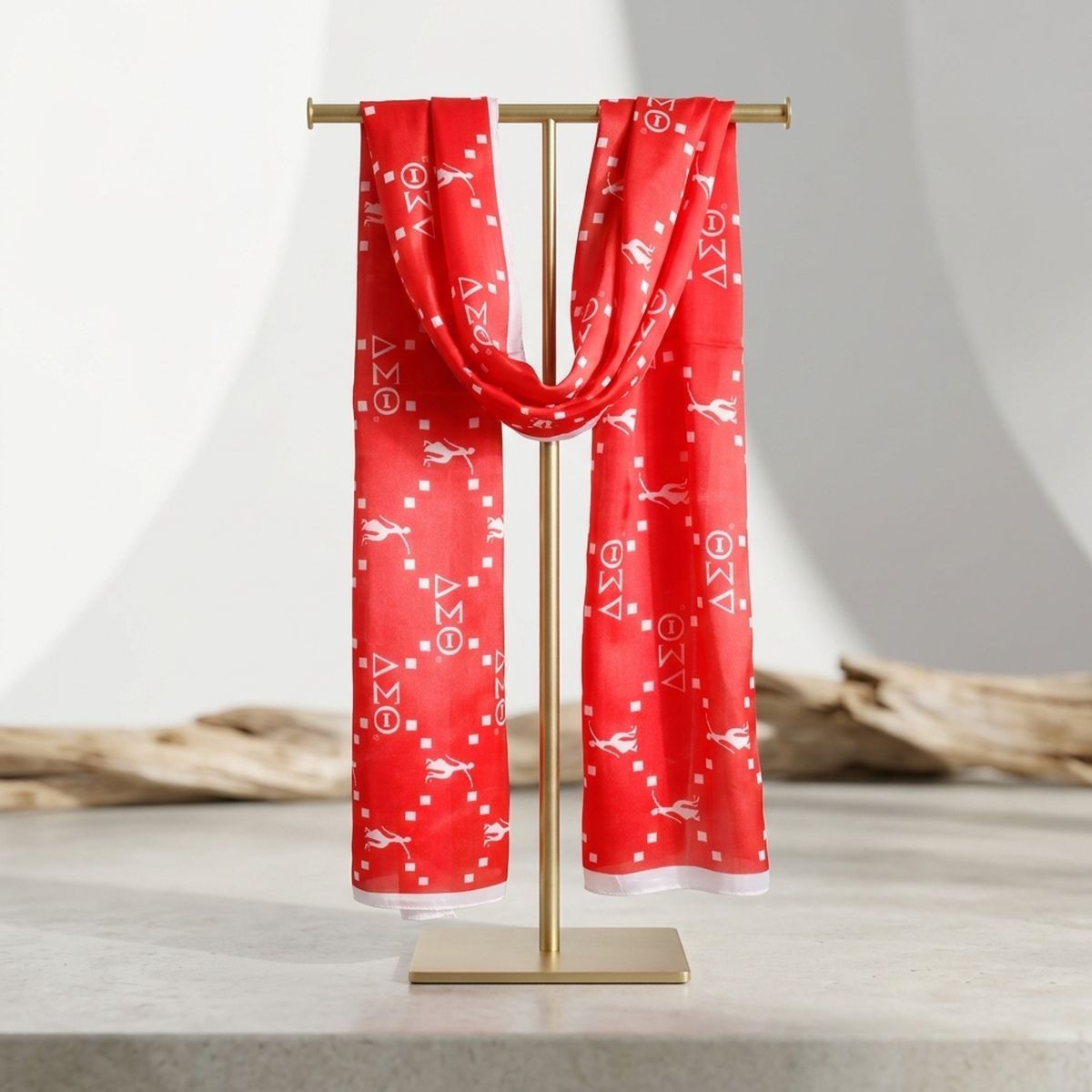 DST Long Red Lightweight Scarf