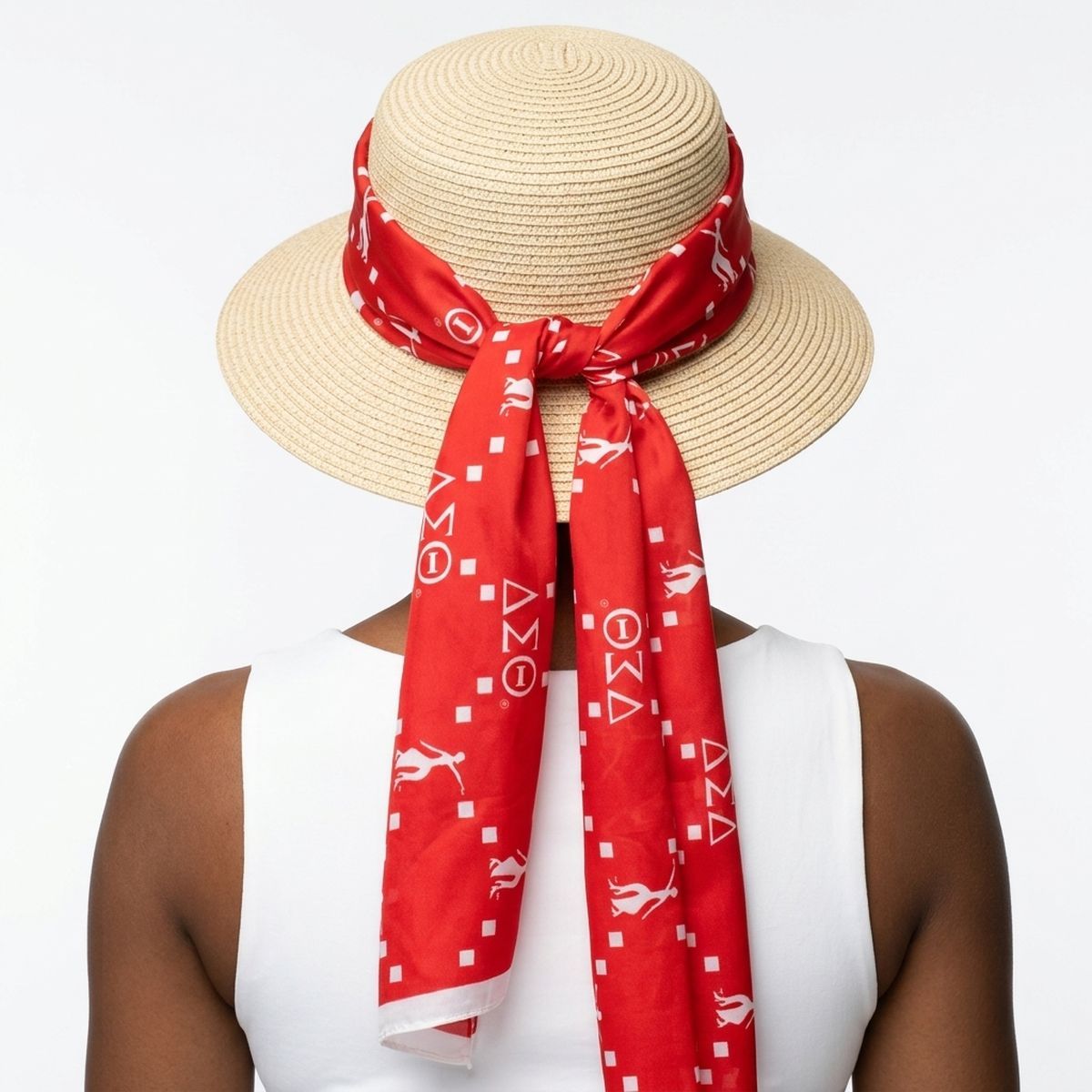 DST Long Red Lightweight Scarf