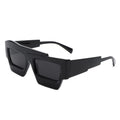 Sunglasses Black Flat Top Irregular Square Women
