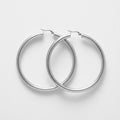 Stainless Steel Hollow 2.75in Thick Earrings