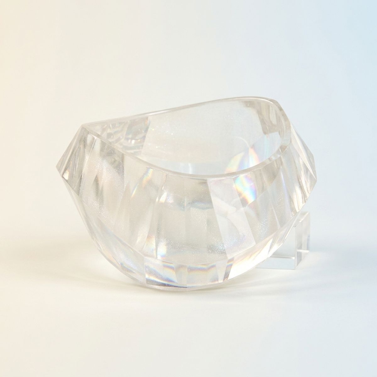 Bangle Retro Clear Prism Chunky Bracelet