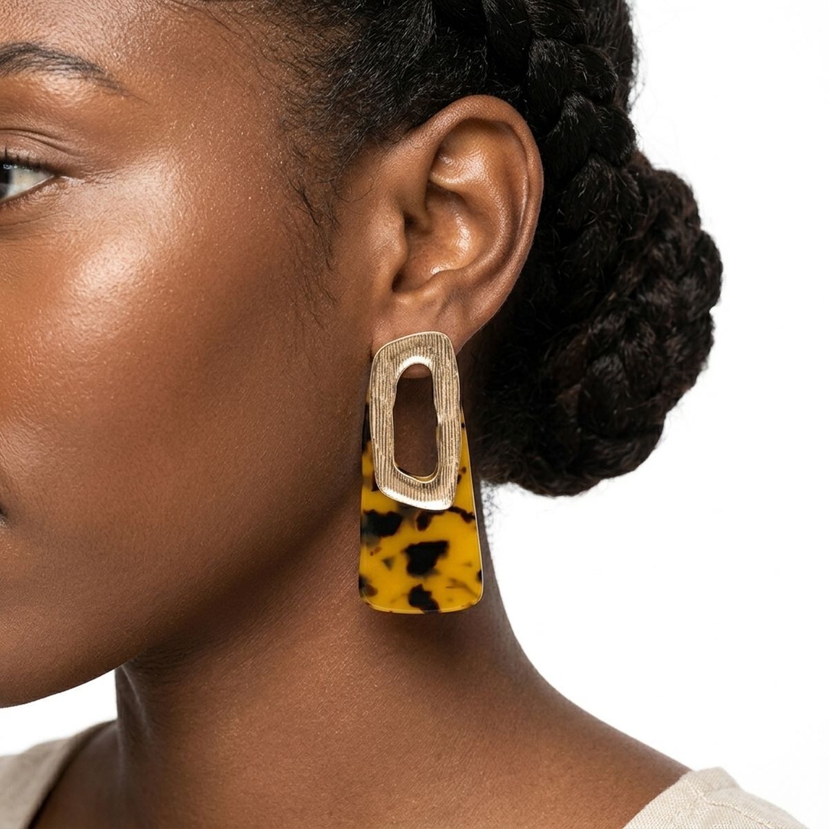 Stud Abstract Leopard Retro Oversized Earrings