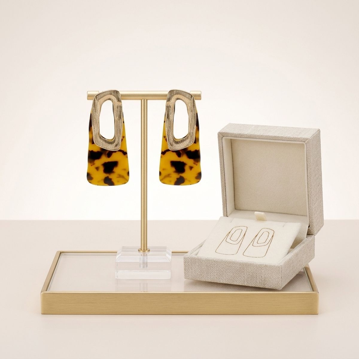 Stud Abstract Leopard Retro Oversized Earrings