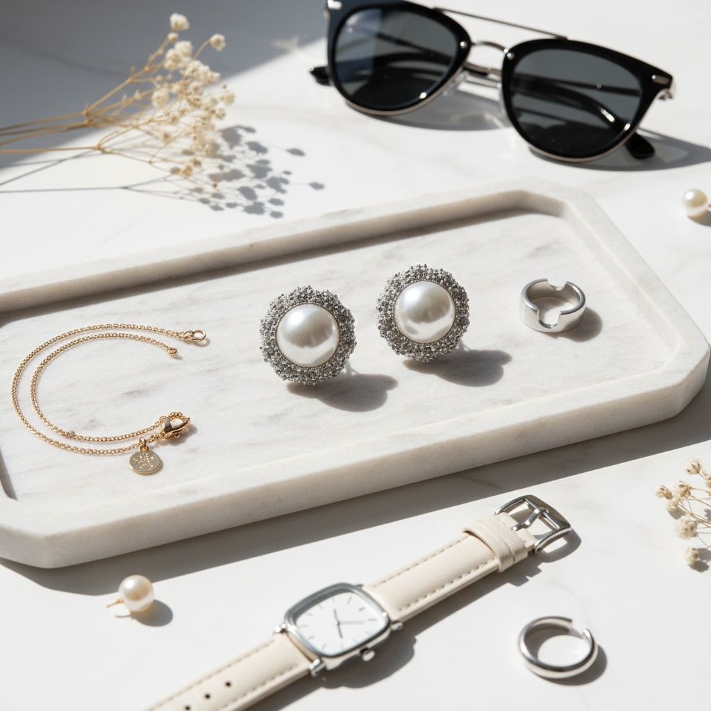 Stud Oversized Domed White Pearl Earrings