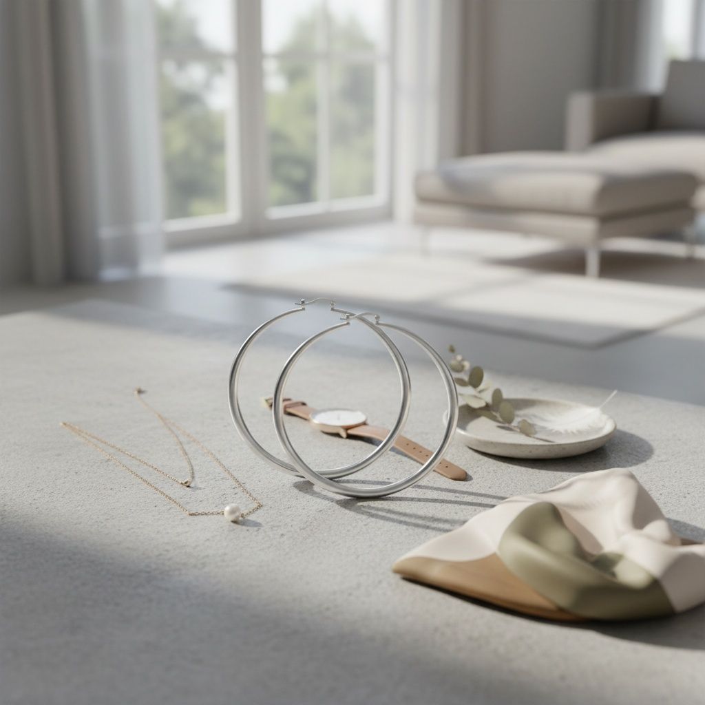 Hoop Classic 3 in Graduated Silver Earrings Women
