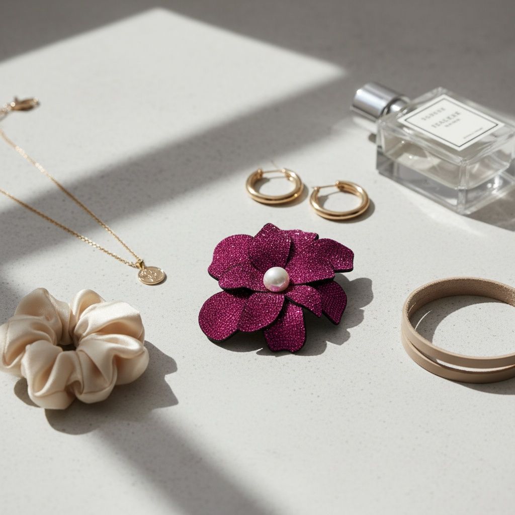 Brilliant Fuchsia Blooming Flower Brooch Hair Clip