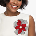 DST Handcrafted Brilliance Flower Brooch Clip