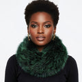 Scarf Luxe Faux Fur Green Collar Winter Stole