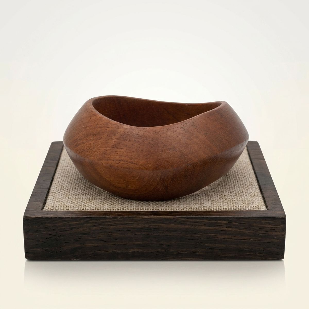 Bangle Dark Wood Grain Wavy Profile Bracelet