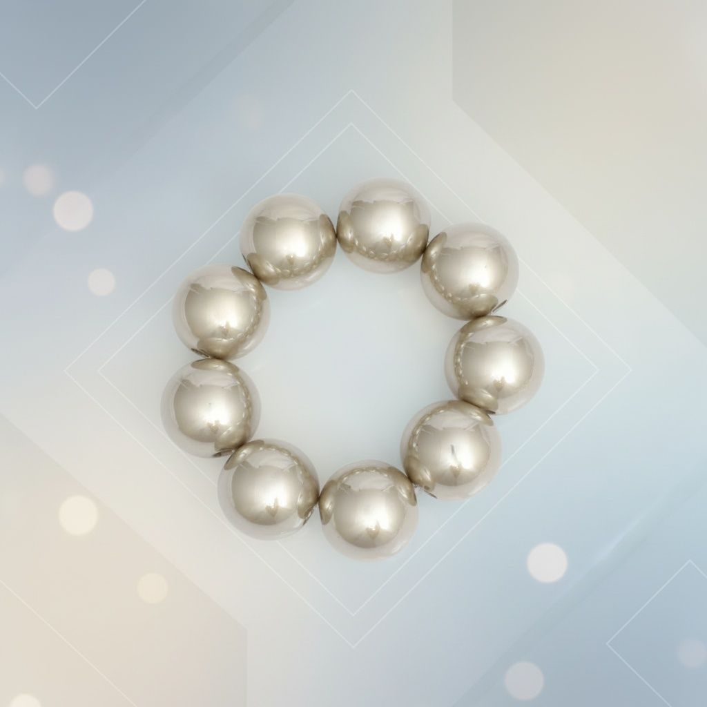 High Gloss Pearlescent Brown 24mm Bead Bracelet