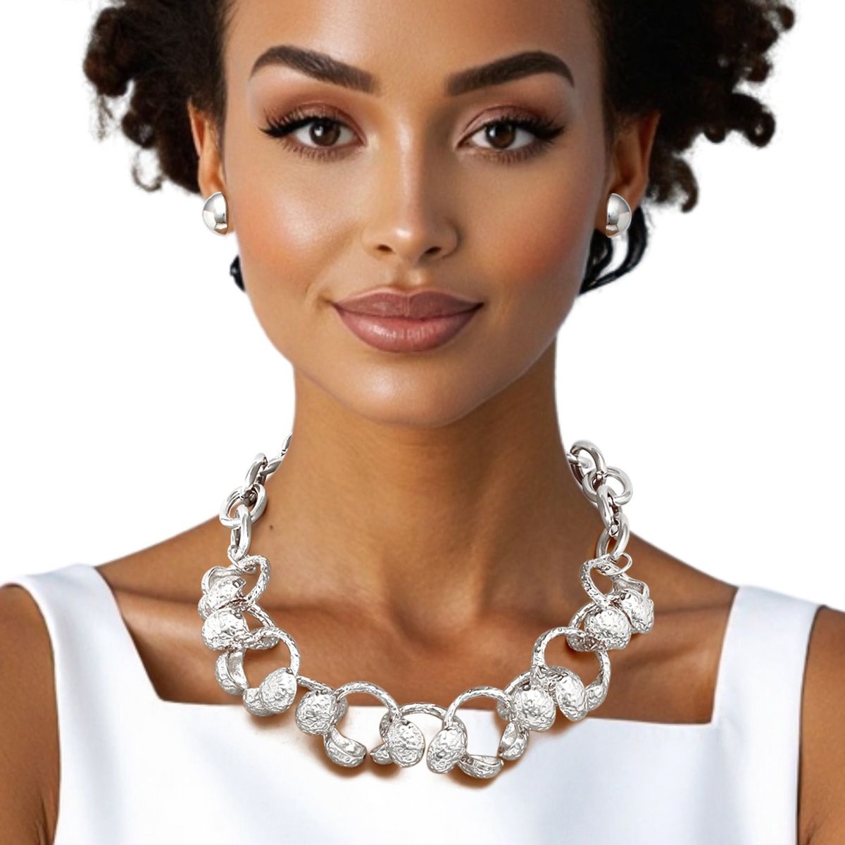 Chain Heavy-Duty Silver Headphone Link Necklace