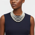 Cream Pearl Sophisticated 4 Layer Classic Necklace